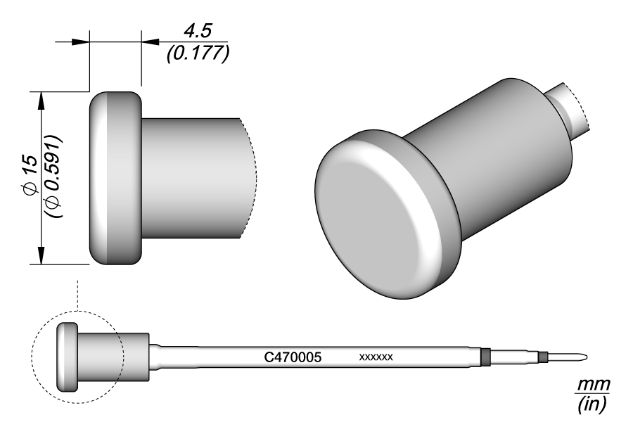 C470005 - RF Shield Removal Cartridge Ø 15
